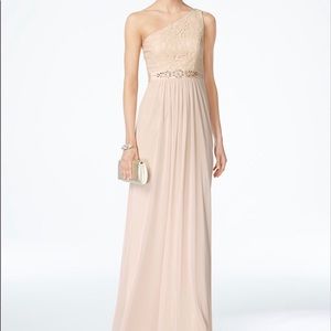 Blush bridesmaids gown